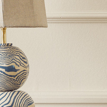 Swan Blue & White Table Lamp