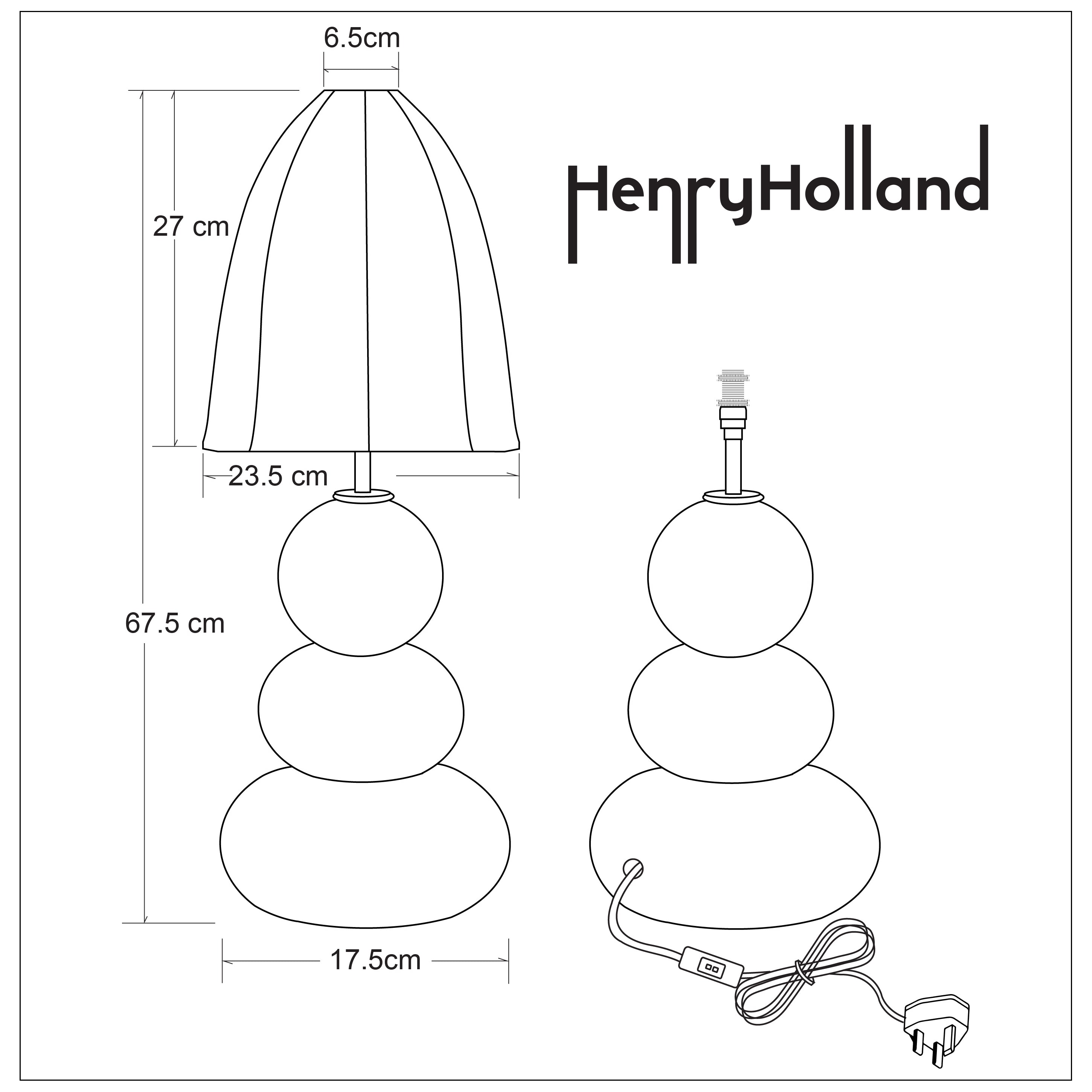 Franklyn Brown & White Table Lamp