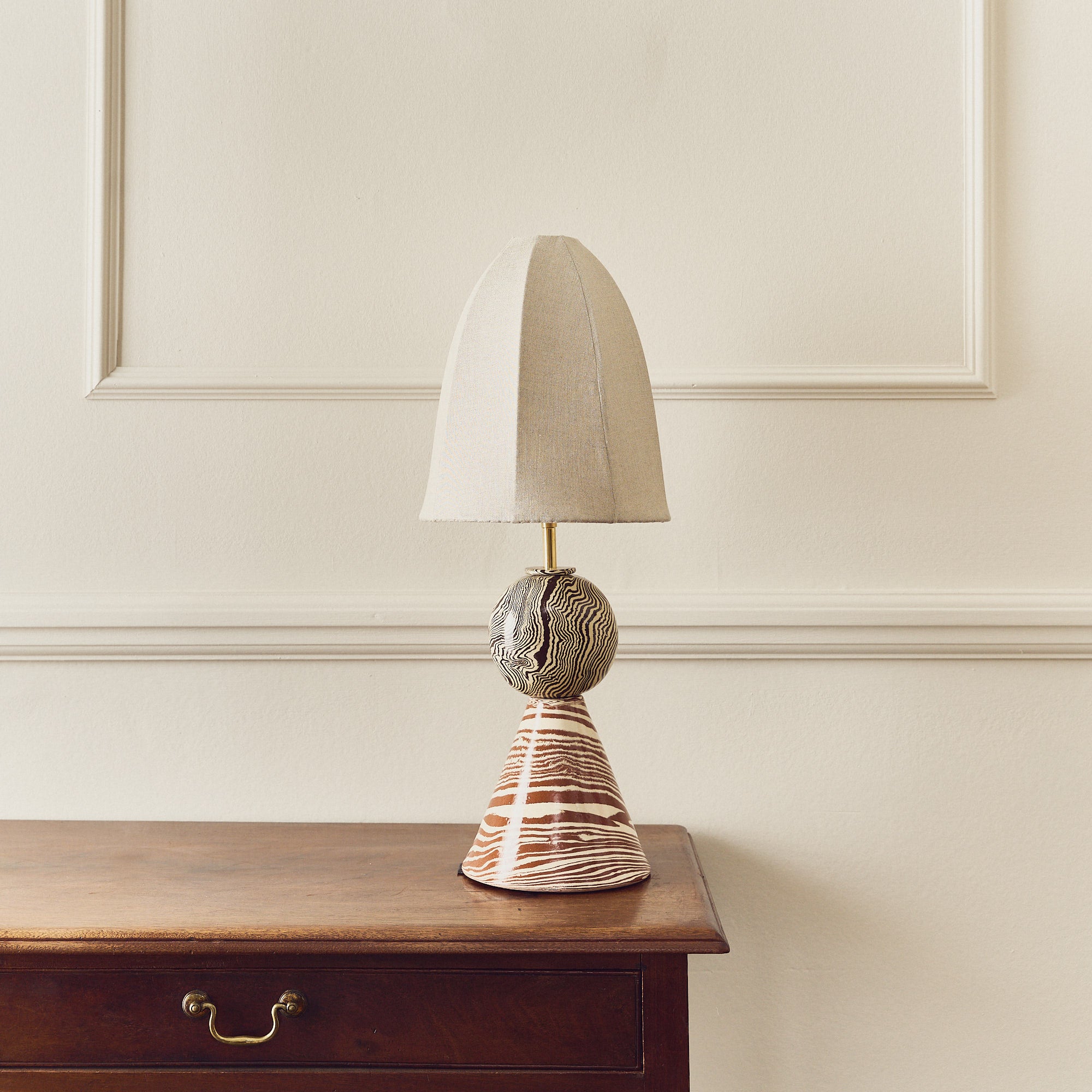 Faraday Bi-Colour Brown & Terracotta Table Lamp