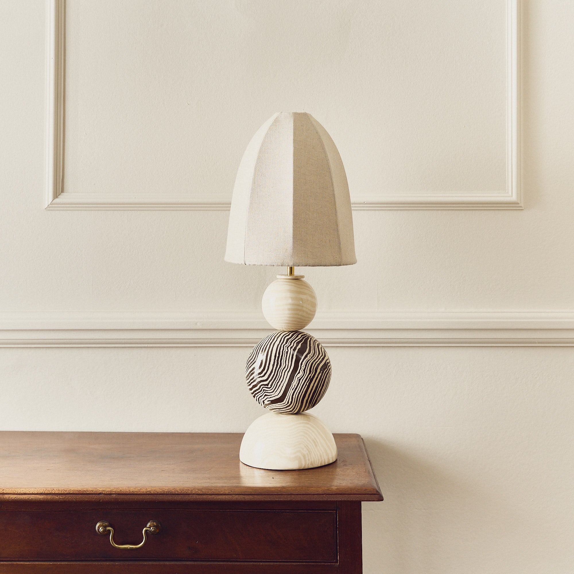 Edison Bi-Colour Brown & Oatmeal Table Lamp