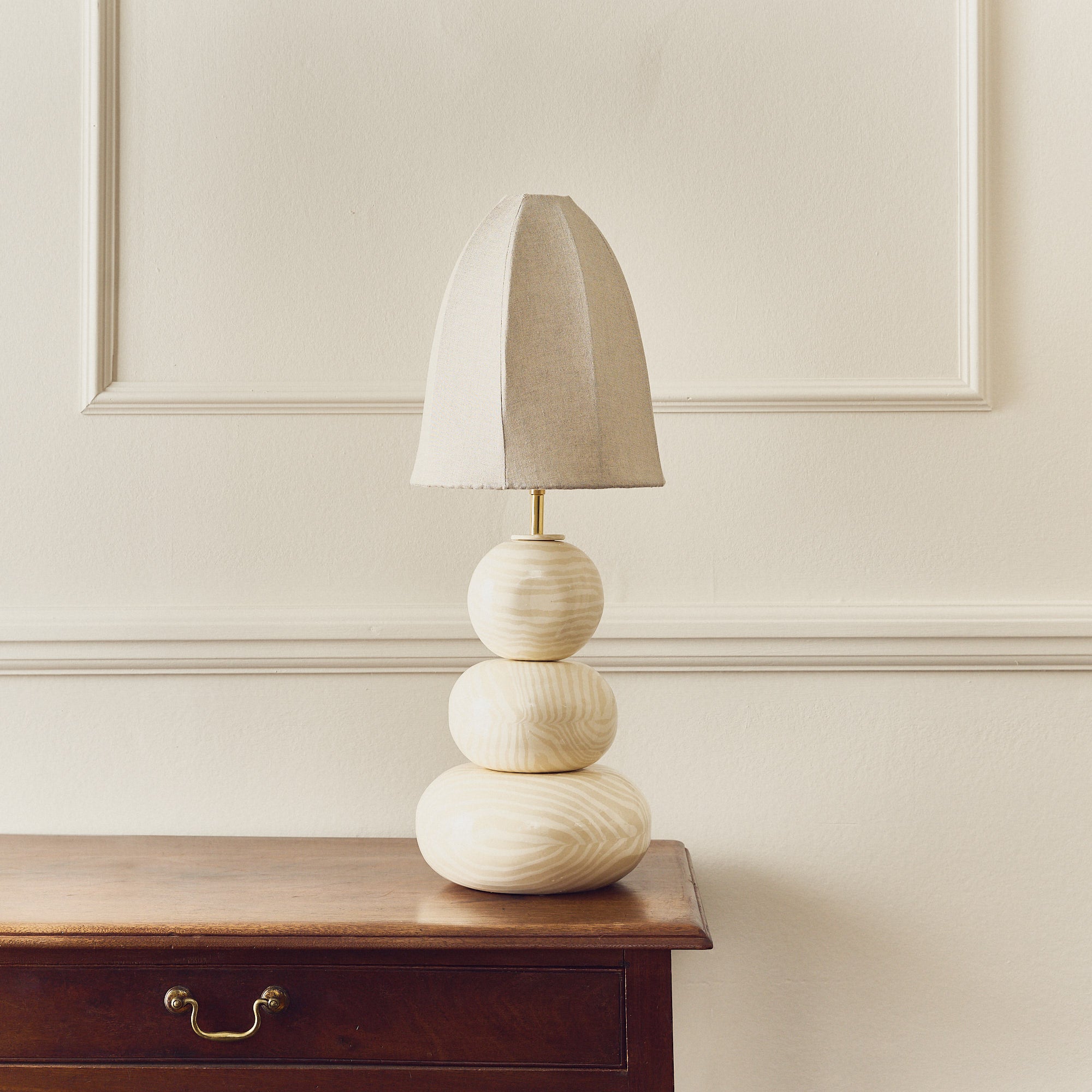 Franklyn Oatmeal & White Table Lamp