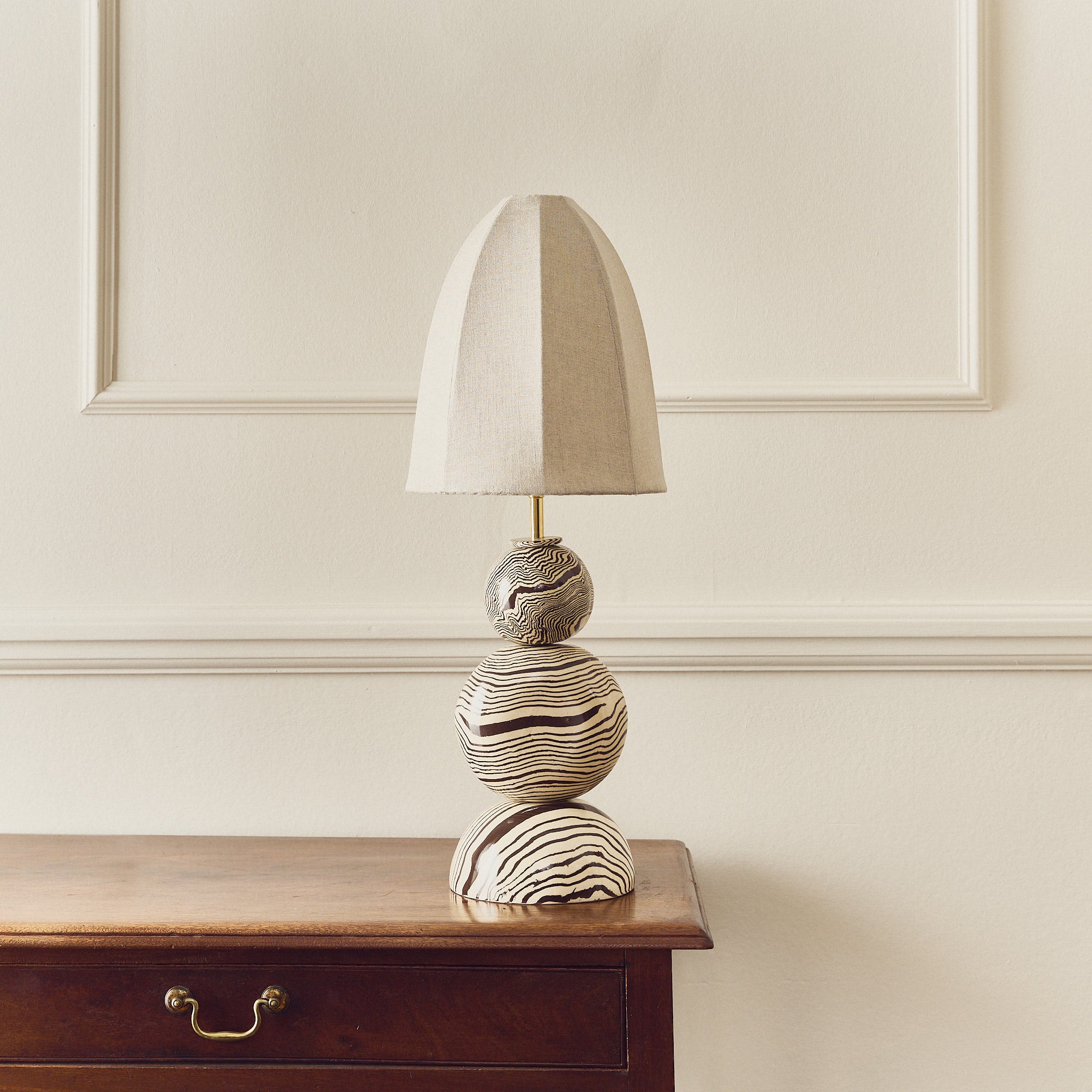 Edison Brown & White Table Lamp