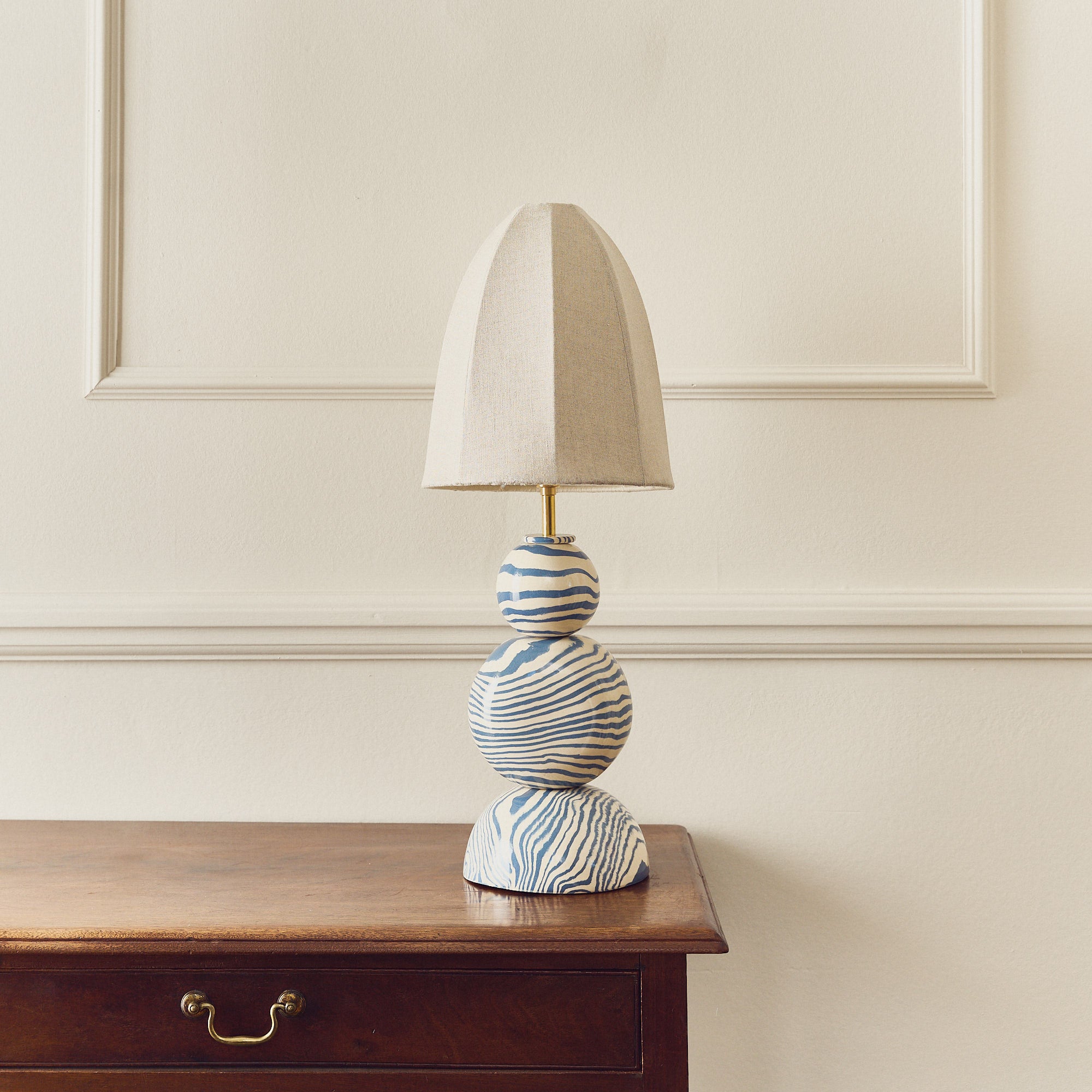 Edison Blue & White Table Lamp