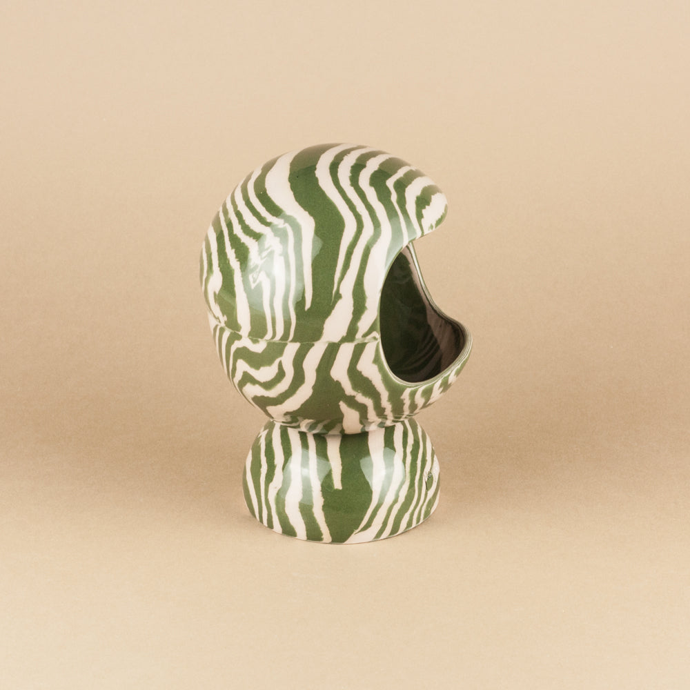 Green & Pink Marble Salt Pig