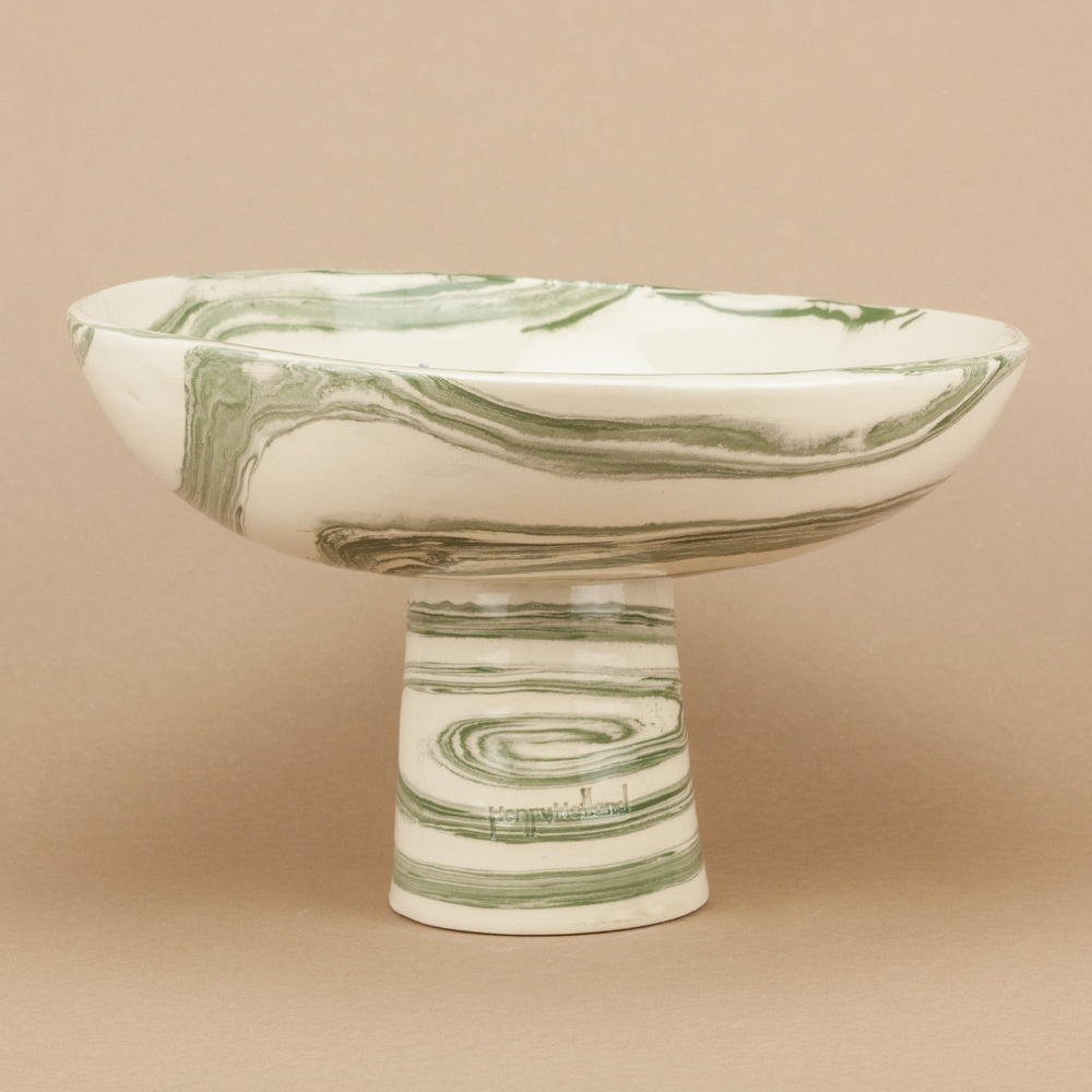 Green & White Extra Large Swirl Chalice