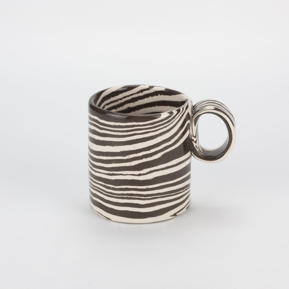 Brown & White Marble Tall Hug Mug