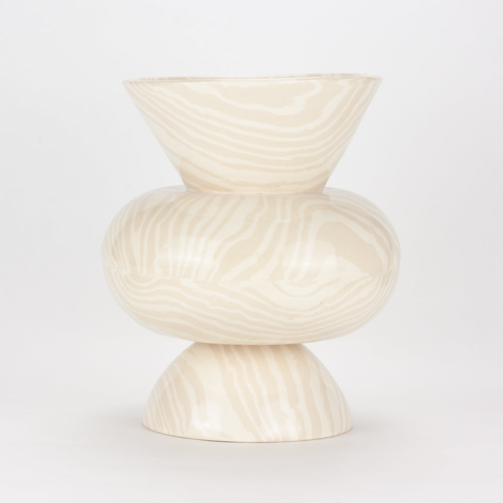 Oatmeal & White Marble Asquith Vase