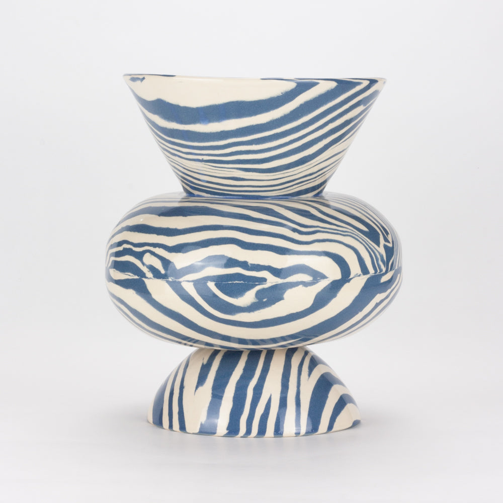 Blue & White Marble Asquith Vase