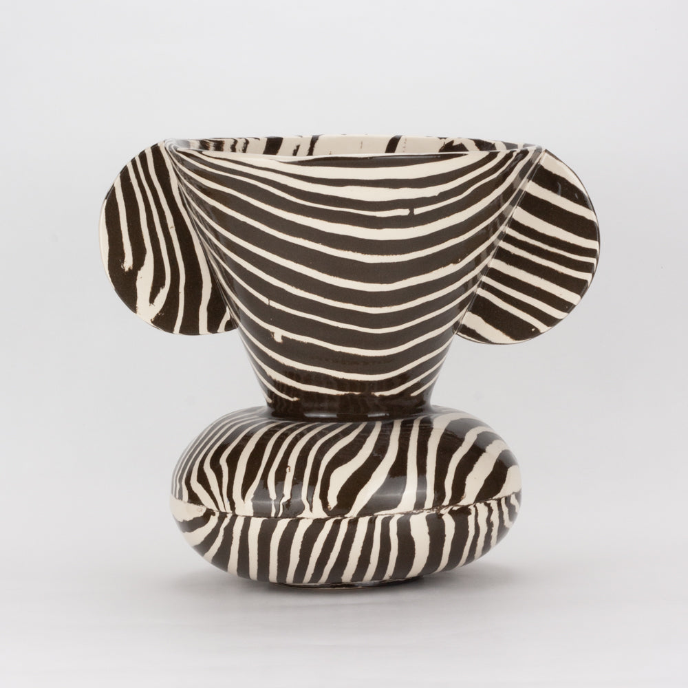 Brown & White Marble Townsend Vase