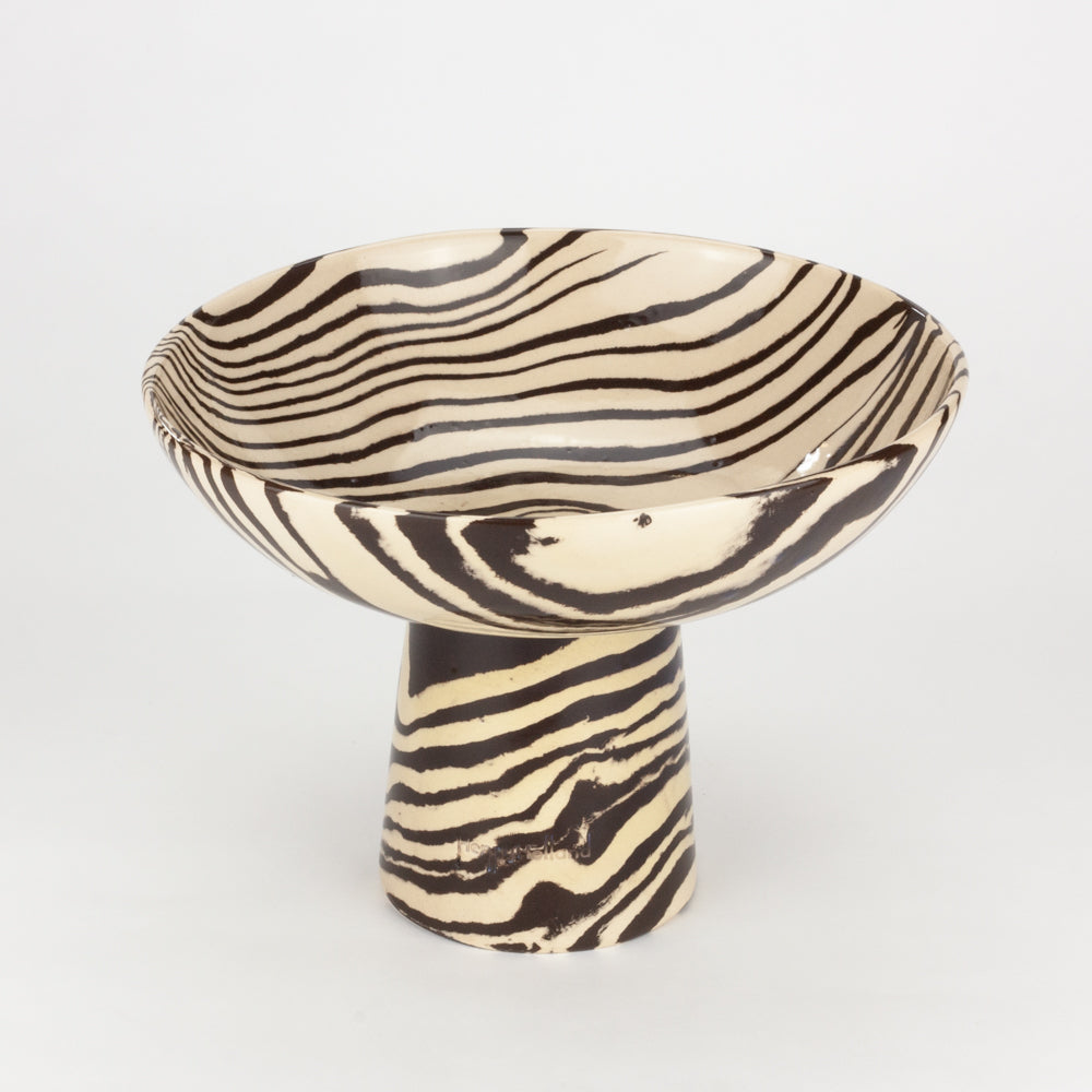 Brown & White Medium Chalice Bowl