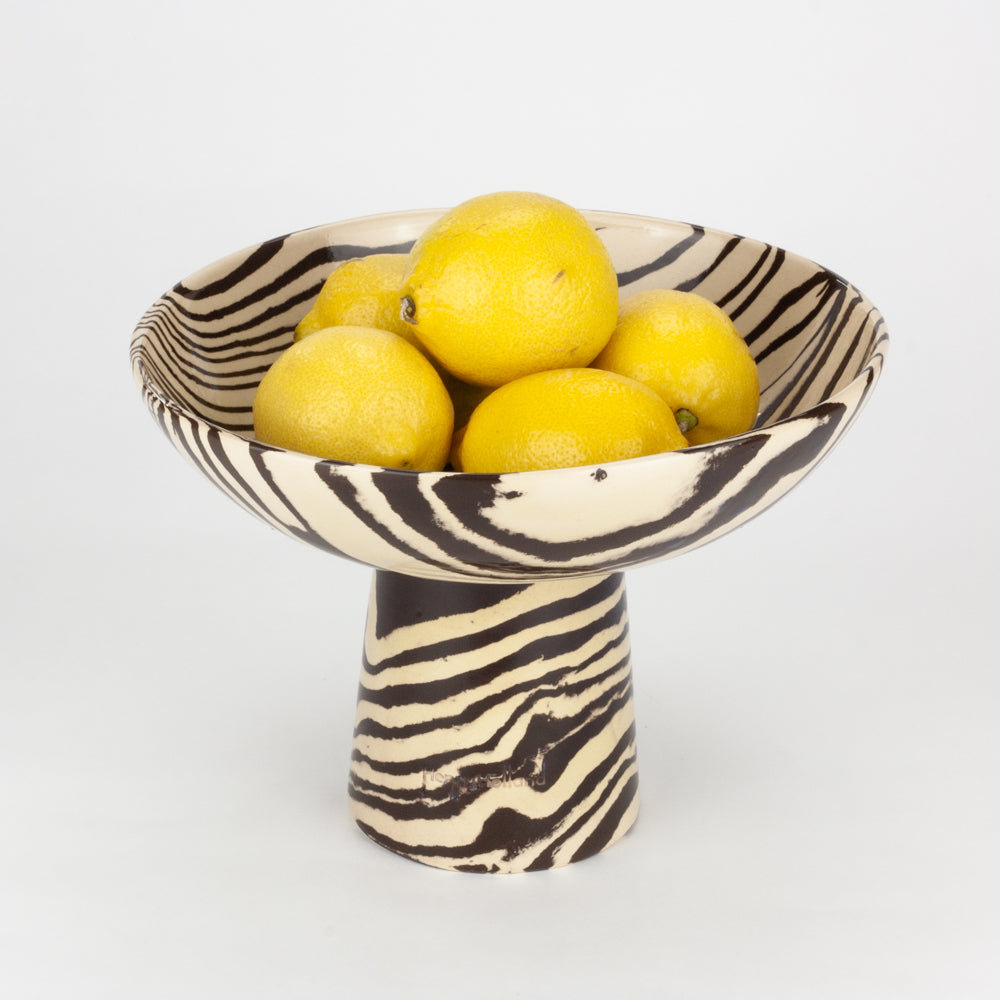 Brown & White Medium Chalice Bowl