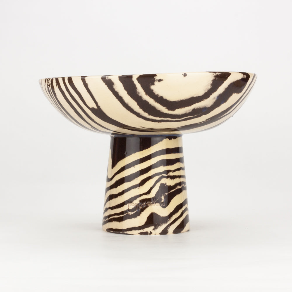 Brown & White Medium Chalice Bowl