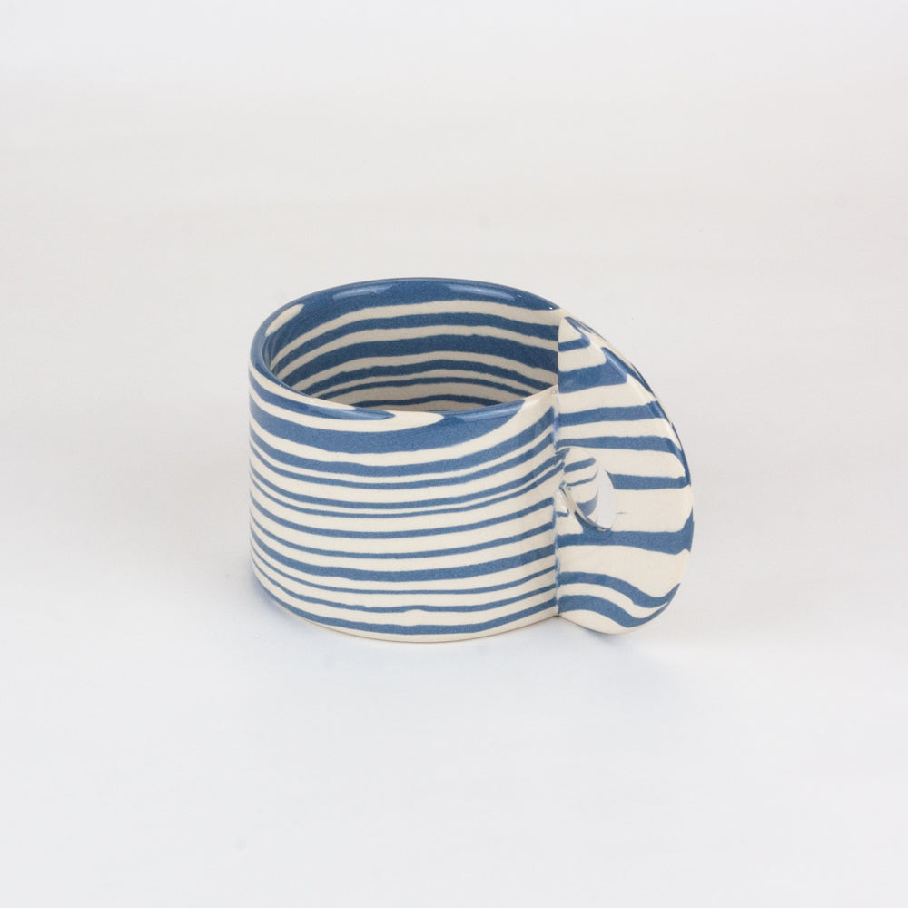 Set of 2 Blue & White Marble Mugs