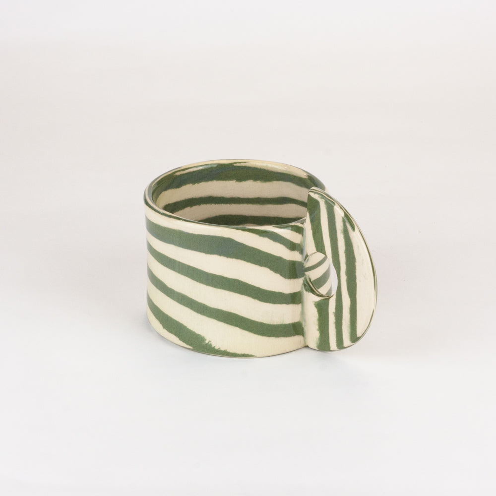 Set of 2 Green & White Marble Mugs