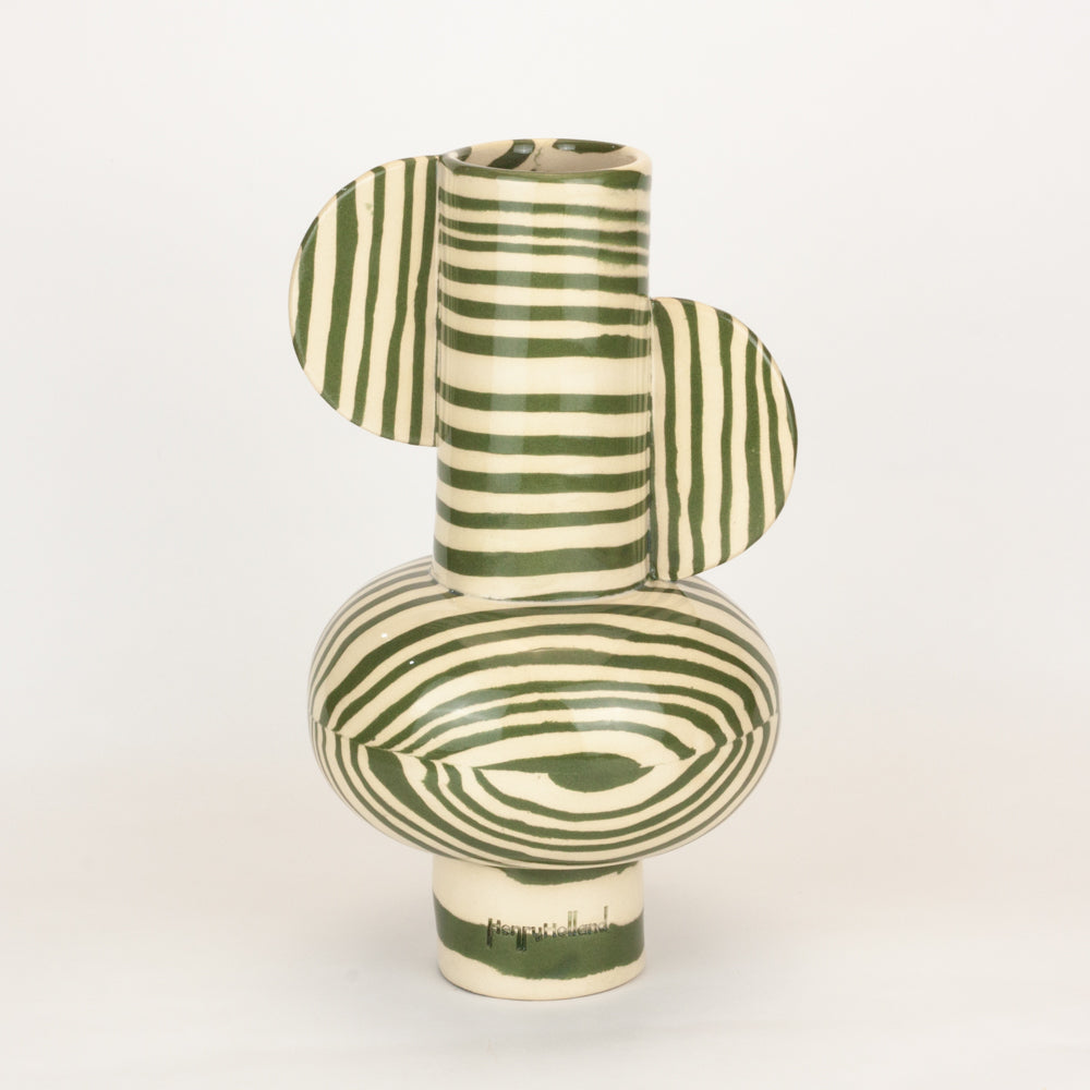 Green & White Profumo Vase