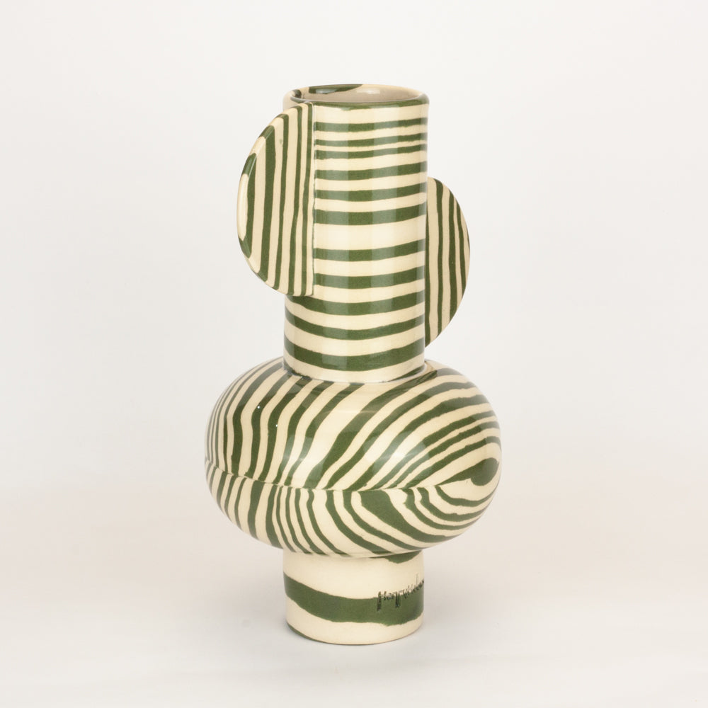 Green & White Profumo Vase