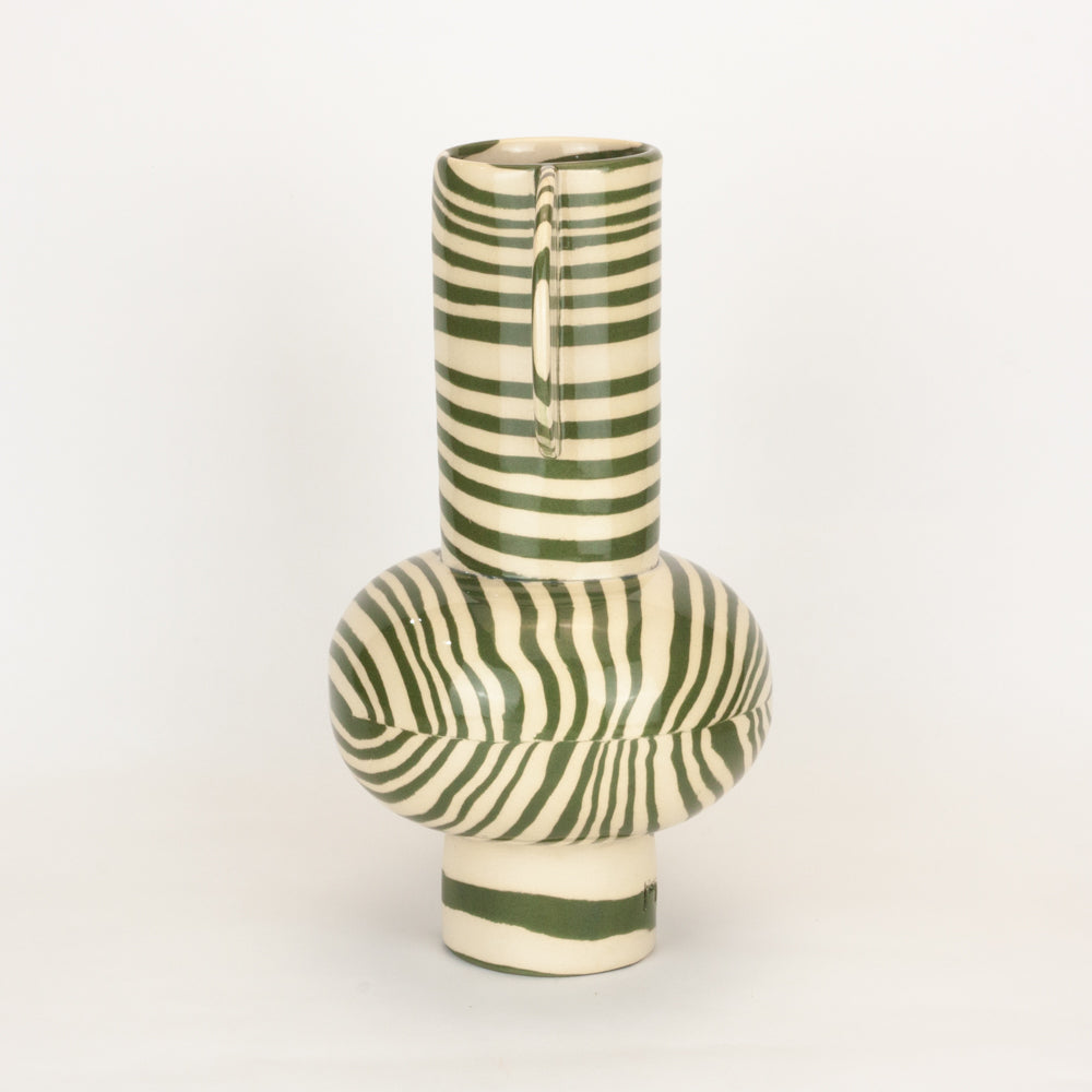 Green & White Profumo Vase