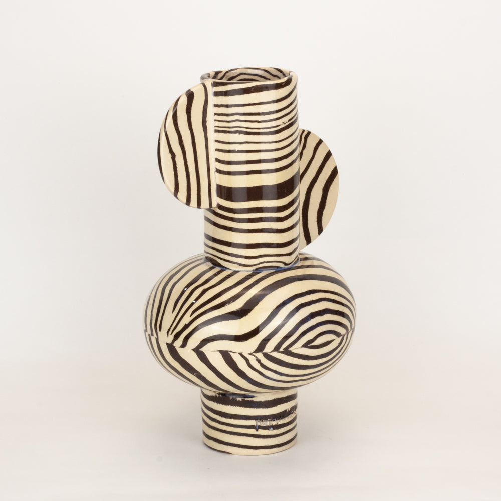 Brown & White Profumo Vase