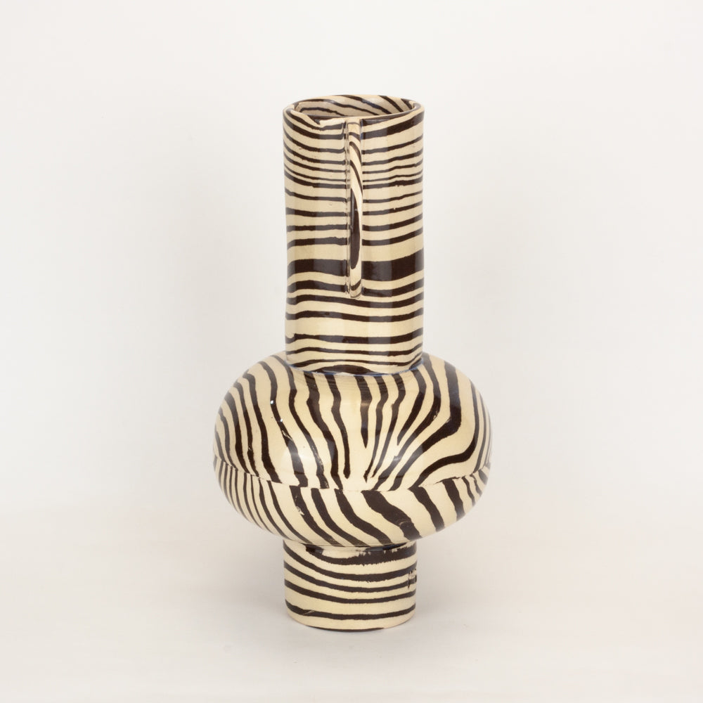 Brown & White Profumo Vase