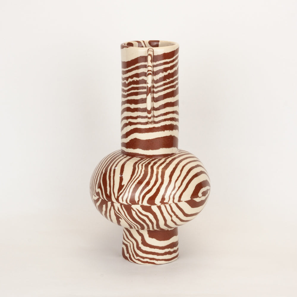 Terracotta & White Profumo Vase