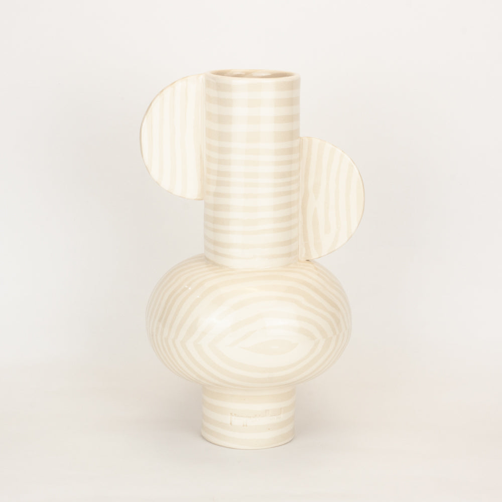 Oatmeal & White Profumo Vase