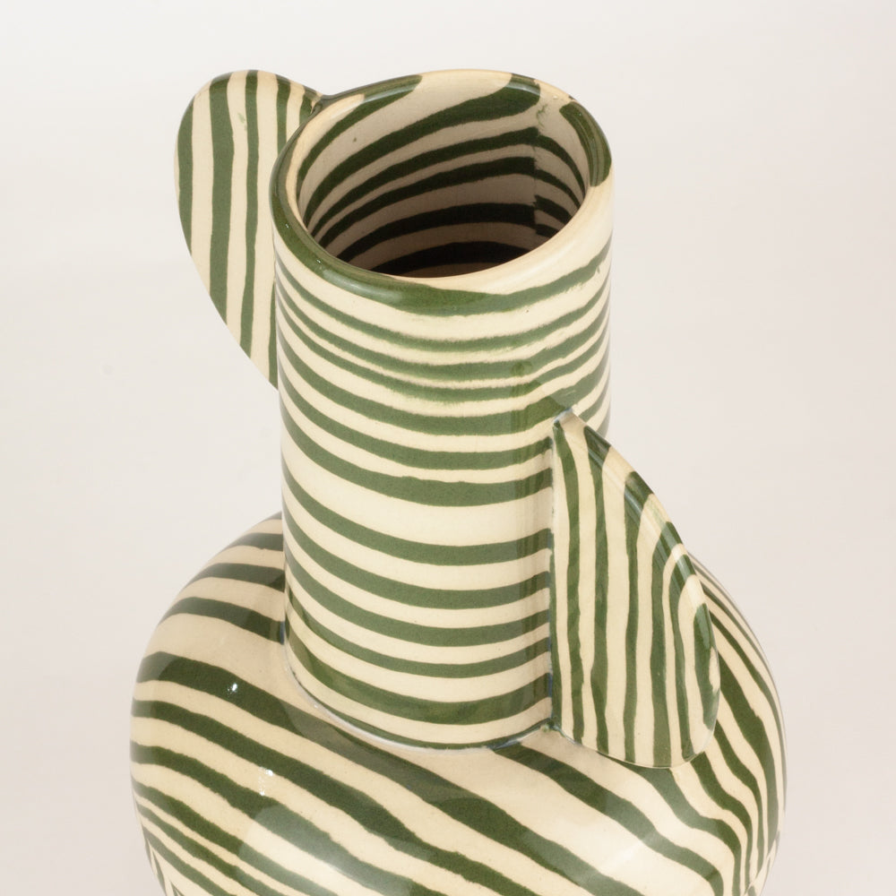 Green & White Profumo Vase