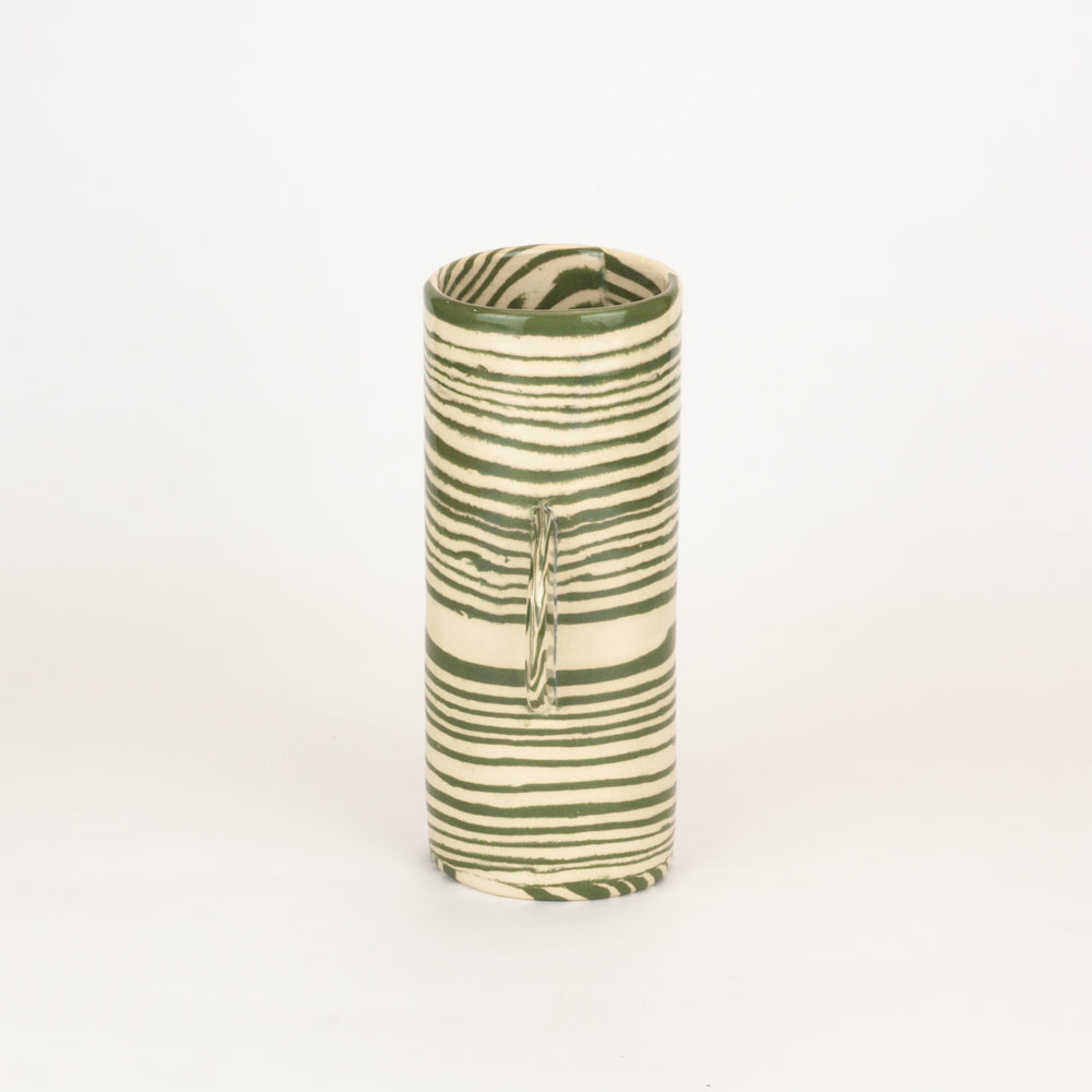 Green & White Mini Great Hey Vase