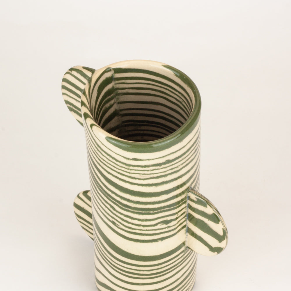 Green & White Mini Great Hey Vase