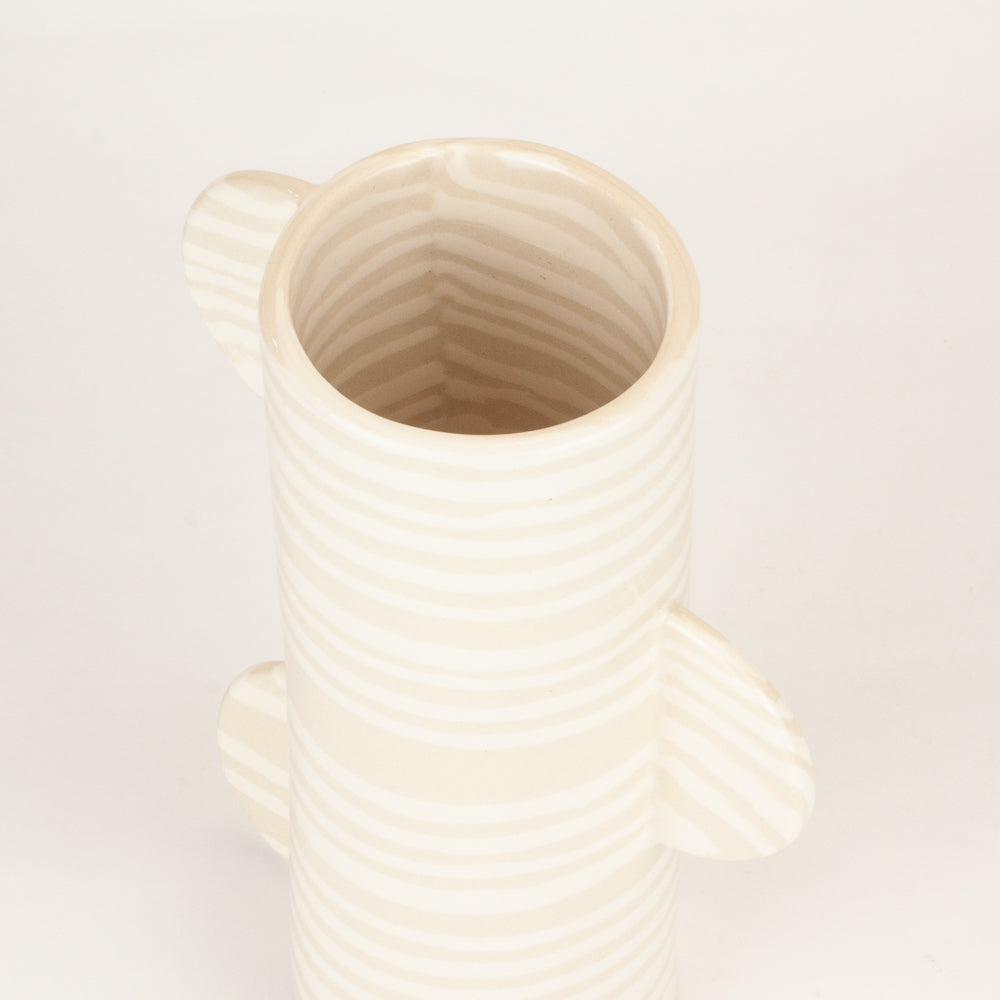 Oatmeal & White Mini Great Hey Vase