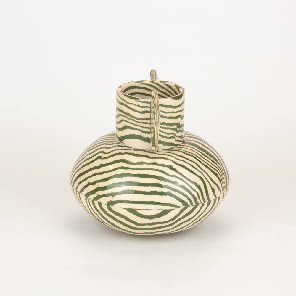 Green & White Mini Tudor Vase