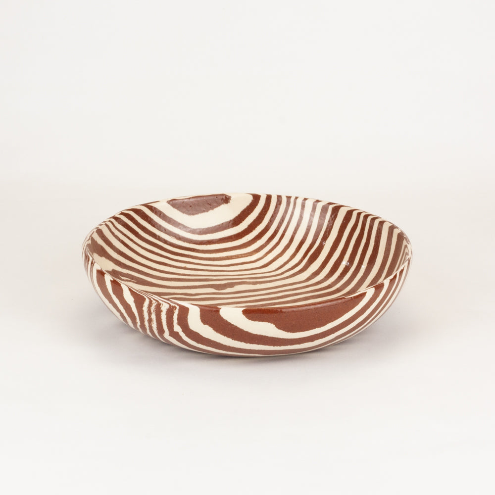 Terracotta & White Marble Pasta Bowl