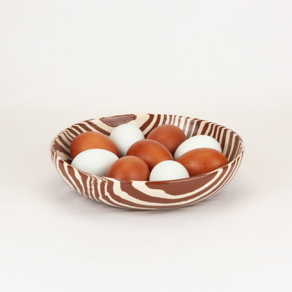 Terracotta & White Pasta Bowl