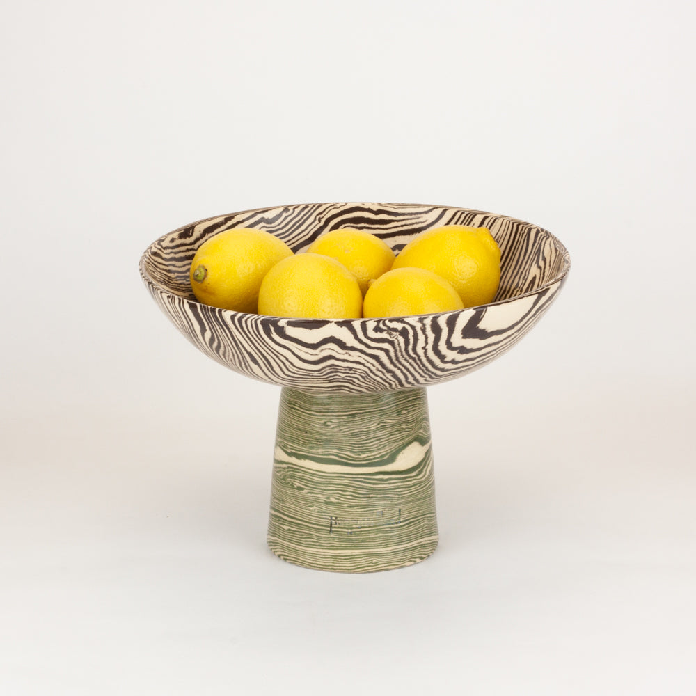 Bi-Colour Brown & Green Medium Chalice Bowl