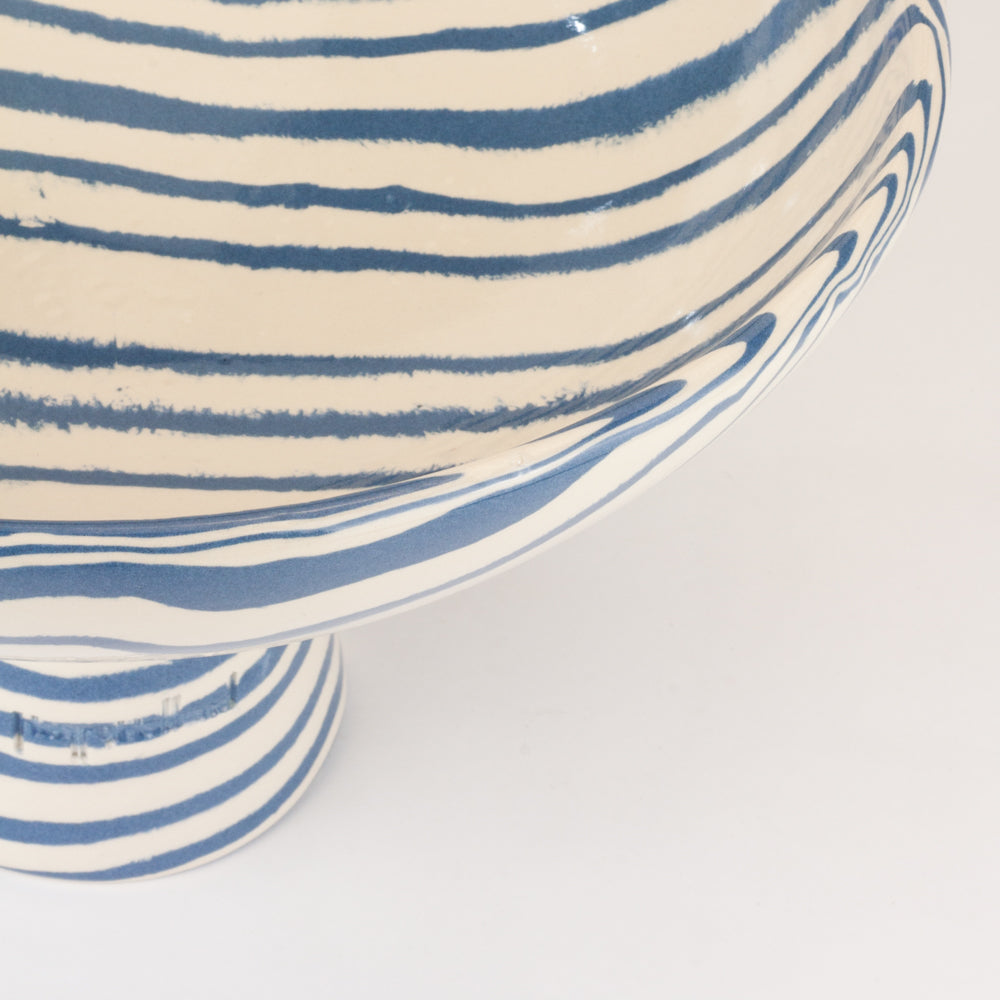 Blue & White Extra Large Chalice Bowl