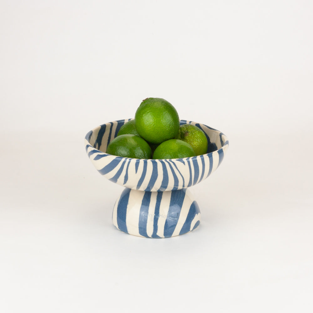 Blue & White Small Shorty Chalice Bowl