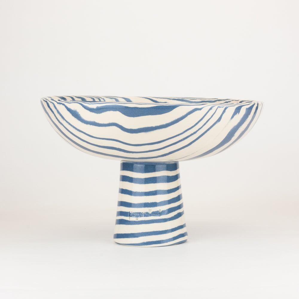 Blue & White Extra Large Chalice Bowl