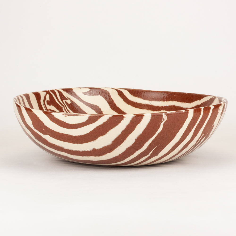 Terracotta & White Fruit Bowl