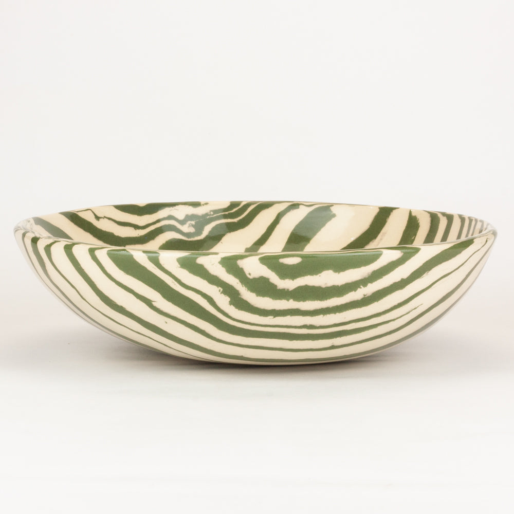 Green & White Fruit Bowl