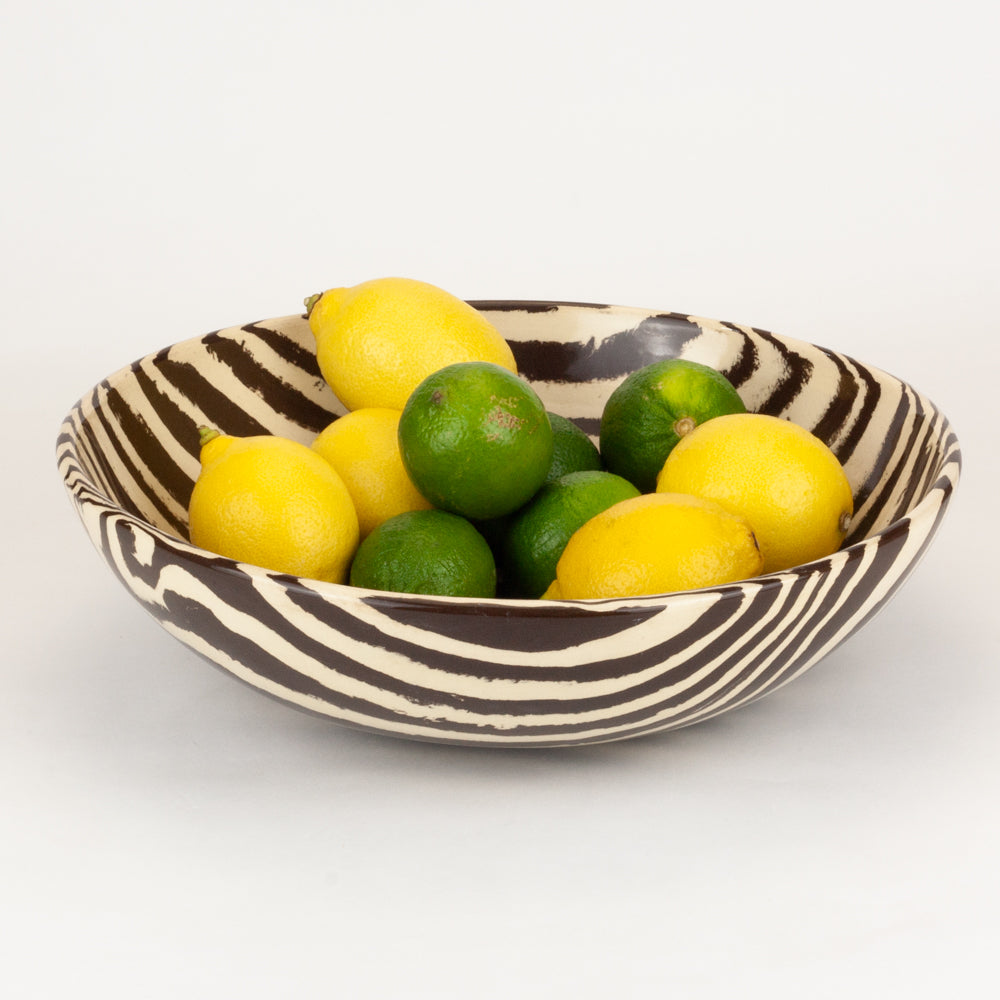 Brown & White Fruit Bowl