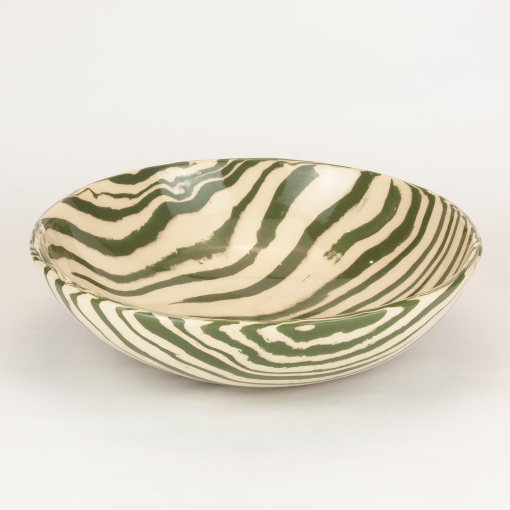 Green & White Fruit Bowl