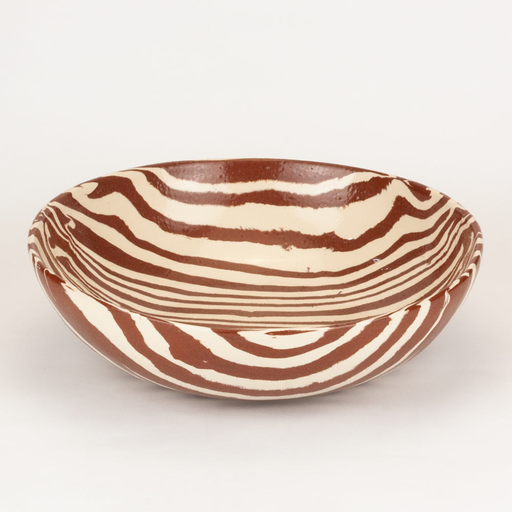 Terracotta & White Fruit Bowl