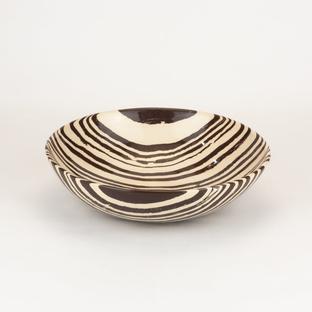 Brown & White Salad Bowl