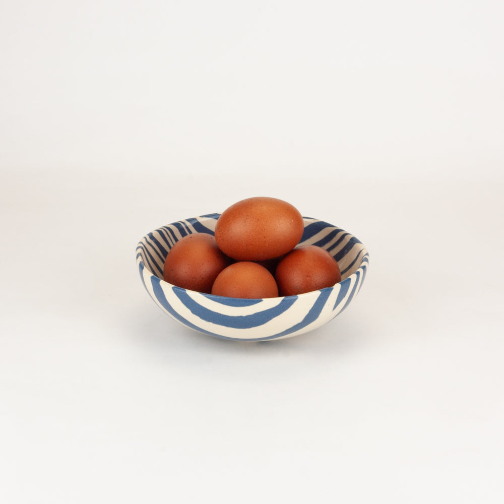 Set of 2 Blue & White Small Bowls