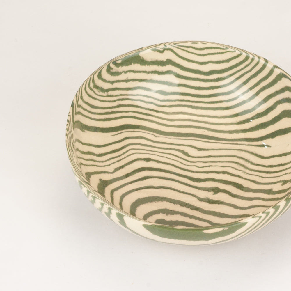 Green & White Small Bowl