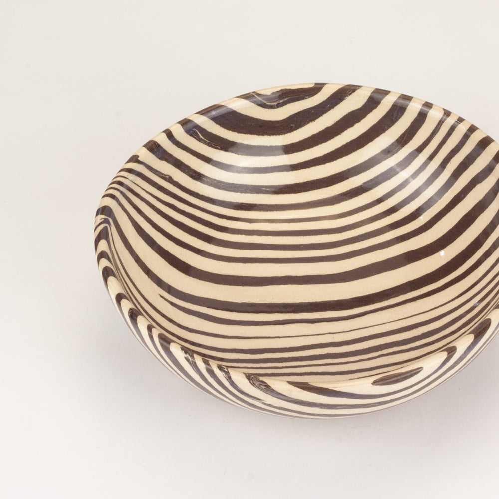 Brown & White Small Bowl