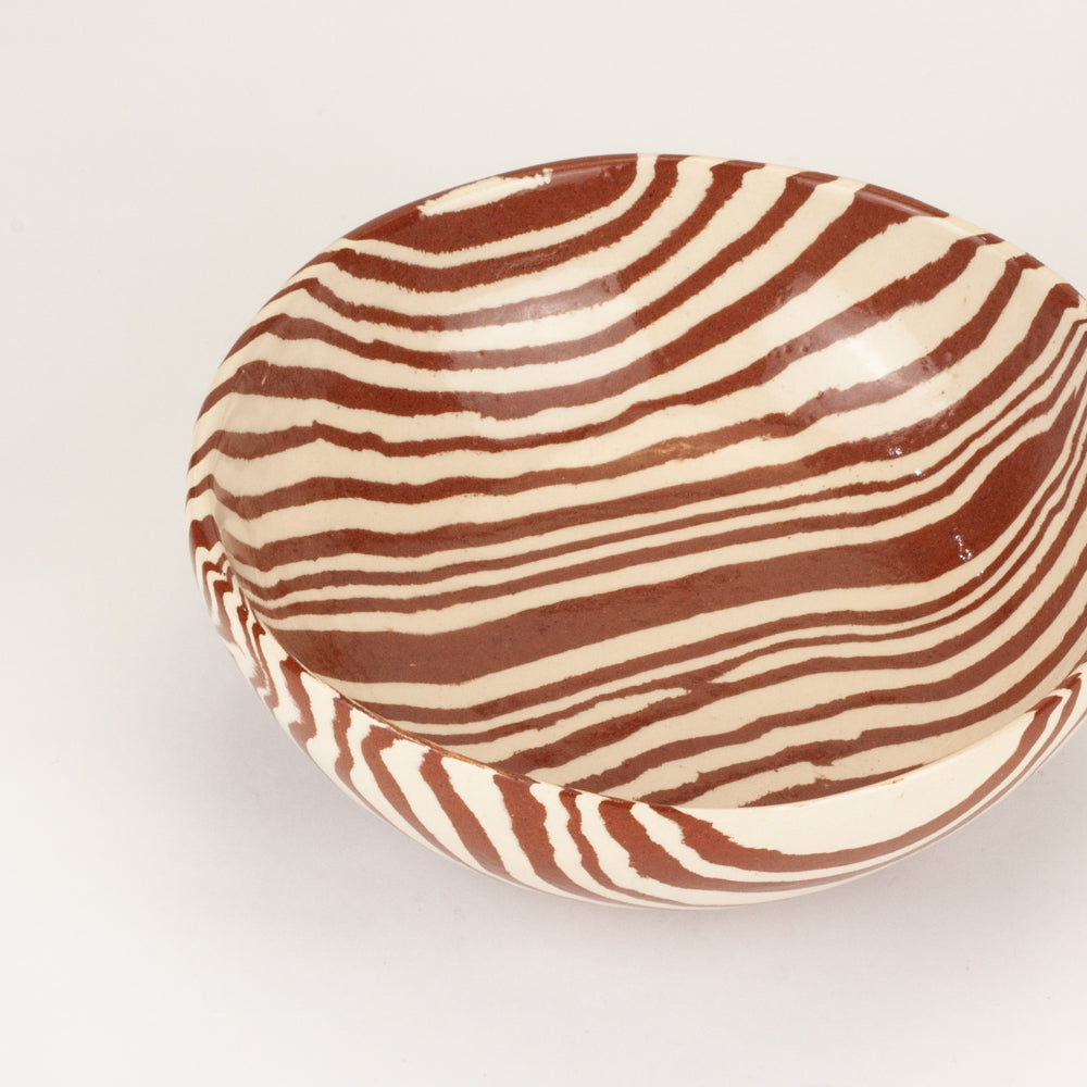 Terracotta & White Marble Small Bowl