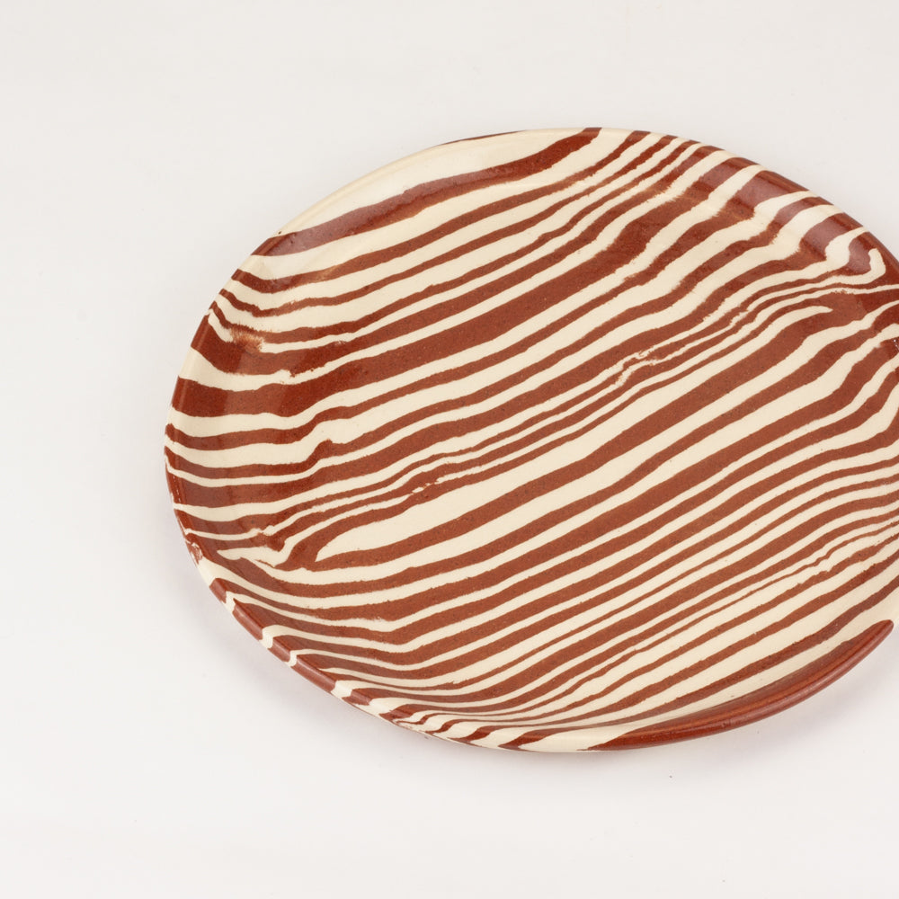 Terracotta & White Side Plate