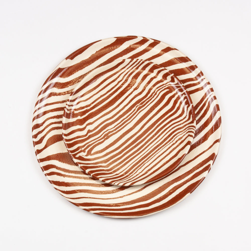 Terracotta & White Side Plate