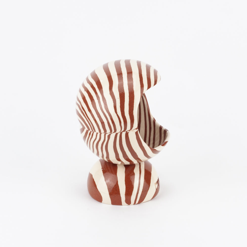 Terracotta & White Marble Salt Pig