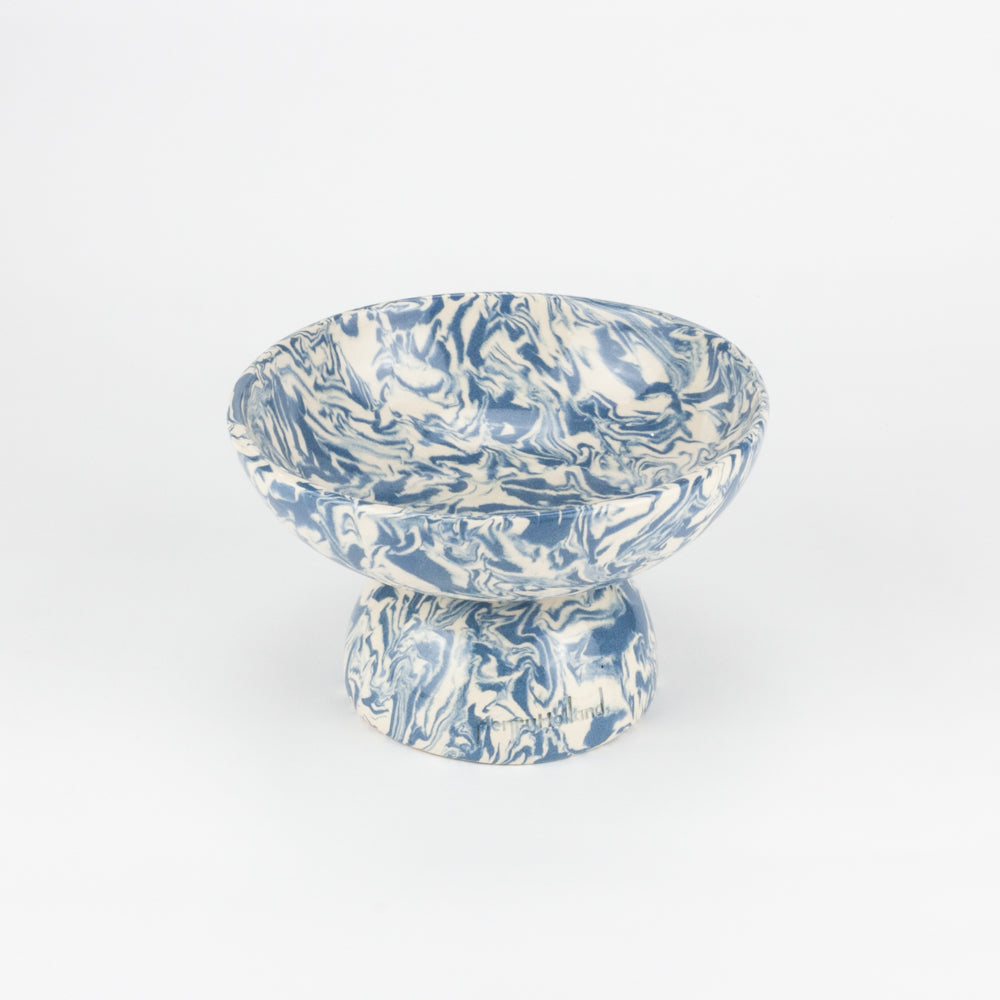 Blue & White Galaxy Small Shorty Chalice Bowl